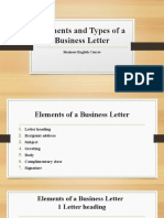 Elements and Types of A Business Letter