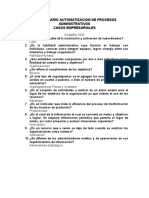 Cuestionario Automatizacion de Procesos Administrativos