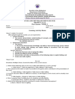 Food and Beverage Services Ncii GRADE 11 & 12 First Quarter: WEEK 4