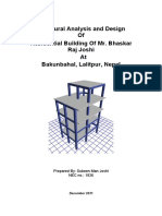 Structural Analysis and Design of Residential Building of Mr. Bhaskar Raj Joshi at Bakunbahal, Lalitpur, Nepal