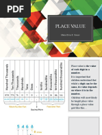 Place Value: Maria Elvie E. Sienes