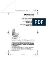 Kx-tg7321fx User Guide