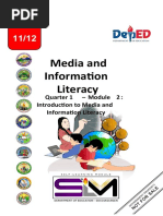 Quarter 1 - Module 2: Introduction To Media and Information Literacy