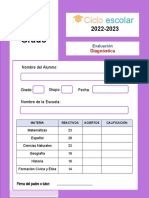 Examen Diagnóstico Sexto Grado 2019 2020