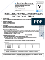 Evaluación Matemática y Letras