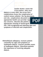 Nursing Cares For Hemodialysis Patient: Hemodialysis Vascular Access: Assess The