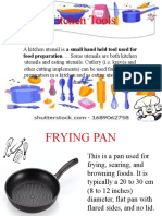 Kitchen Tools: Food Preparation. ... Some Utensils Are Both Kitchen