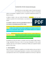 Resumen de La Personalidad Del Estado. Derecho Administrativo.