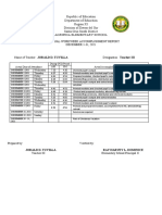 Republic of Education Department of Eduaction Region XI Division of Davao Del Sur Santa Cruz South District Agripina Elementary School