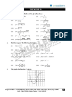 Exercise # 1: Subjective Type Questions 1. Find The Domain of Definition of The Given Functions