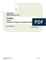 E3 ESOL Reading Assessor Guidance and Markscheme PPB