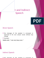 Direct and Indirect Speech