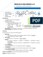 Bases Químicas de La Vida (Unidad 2 y 3) - Tema 2 Proteínas y Ácidos Nucleicos