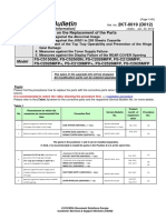 Service Bulletin: Information On The Replacement of The Parts