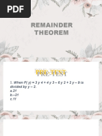 Remainder Theorem