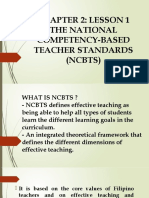 Chapter 2: Lesson 1 The National Competency-Based Teacher Standards (NCBTS)