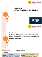 Intermediate - Unit 3 (Asking For & Giving Advice)