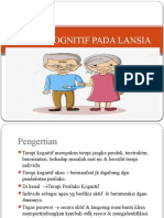 Terapi Kognitif Pada Lansia