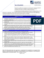 Hospital Evacuation Plan Checklist 102710