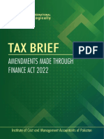 TAX BRIEF AmendmentsMadeThroughFinanceAct - 2022