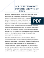 Impact of Technology On The Economic Growth of India