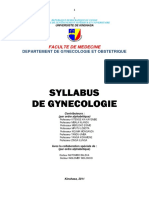 Syllabus de Gynécologie Du Departement