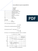 The Pressure Loss Coefficient of A Gauze in Compressible Flow