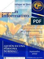 BOLETIN SEPTIEMBRE Colegio de Psicólogos Del Perú