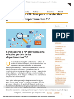 ITMadrid - 5 Indicadores KPI Métrica Departamento TIC o Informática