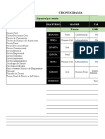 Cronograma Estudos Magistratura