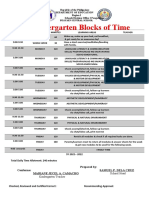 Kindergarten BLOCKS OF TIME