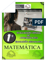 Examen Censal de Matemática - 1ro de Secundaria