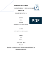 Tarea 5 Delitos Contra La Libertad de Expresión y El Culto.