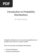 Introduction To Probability Distributions