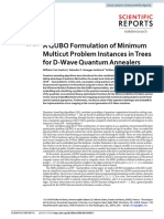 A Qubo Formulation of Minimum Multicut Problem Instances in Trees For D-Wave Quantum Annealers