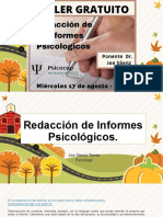 Redacción de Informes Psicológicos - 17 AGOSTO 2022