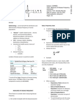 Commed Measures of Disease Frequency and Association