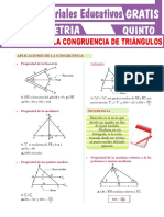 Aplicación de La Congruencia de Triángulos para Quinto Grado de Secundaria