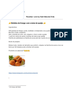 Bolinho de Frango Com Creme de Queijo