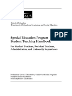 Sped Student-Teacher Handbooks 