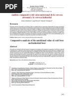 Análisis Comparativo Del Valor Nutricional de La Cerveza