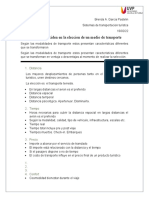 Factores de Inciden en La Eleccion de Un Medio de Transporte