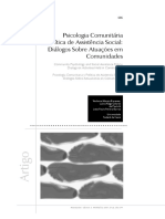 Psicologia Comunitária e Política de Assistência Social - Diálogos Sobre Atuações em Comunidades Verônica Ximenes