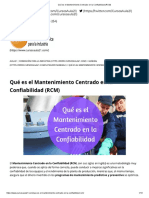 Qué Es El Mantenimiento Centrado en La Confiabilidad (RCM)