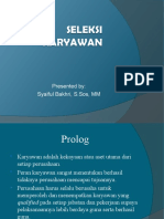 Handout 6 MSDM Seleksi Dan Penempatan