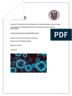 Consulta #1 - Clasificación de Microorganismos y Laboratoriossegún El Nivel de Riesgo"