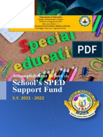 Narrative Report On SPED Fund