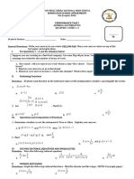 General Mathematics Performance Task - Q1 - W1-W4