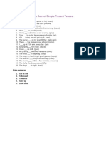 Fill in The Blanks With Correct Simple Present Tenses