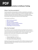 Chapter 3 - Test Documentation in Software Testing